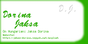 dorina jaksa business card